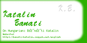 katalin banati business card